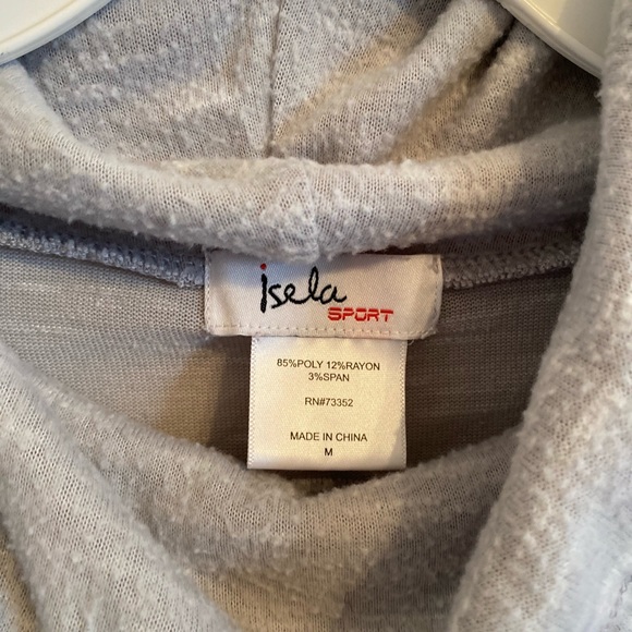 Isla Sport light Gray fuzzy soft turtle neck long sleeve Sweater - Picture 5 of 5